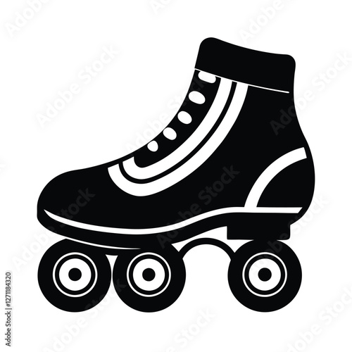 roller skates on white background