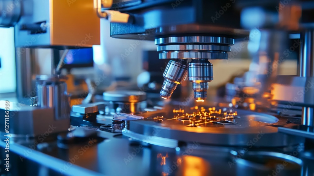 High-Tech Manufacturing Process Under Microscope: Precision Engineering in Action High-Tech Manufacturing Process Under Microscope: Precision Engineering in Action