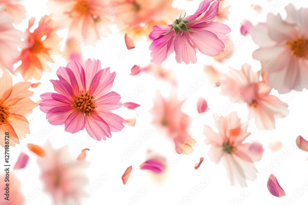 Fototapeta premium Spring flowers backgrounds blossom nature.