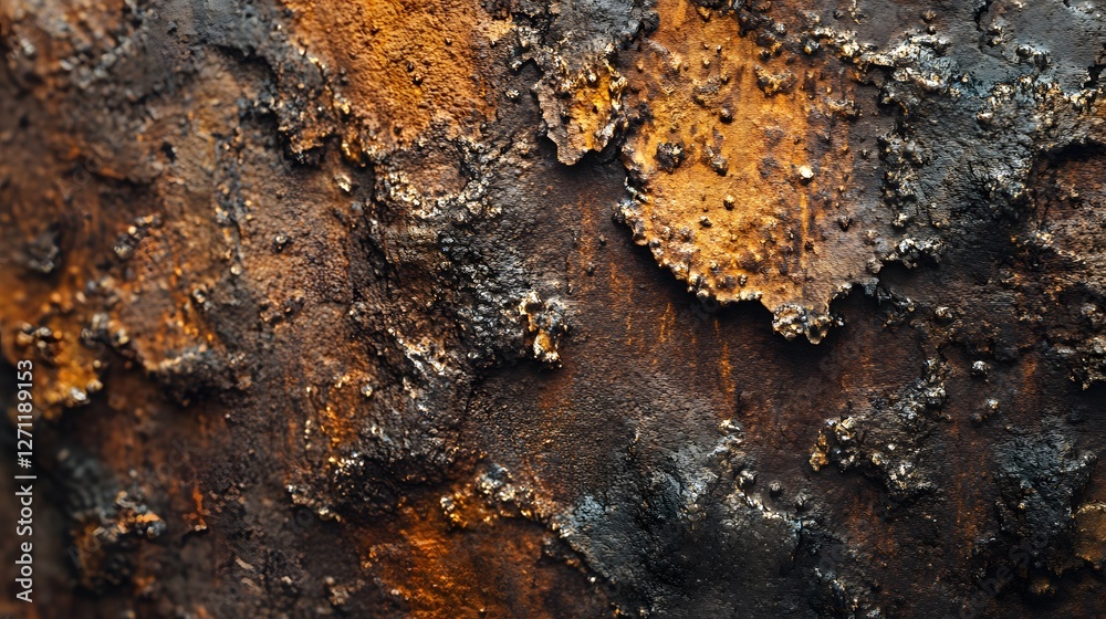 Close-Up of Metallic Rust Patterns Close-Up of Metallic Rust Patterns