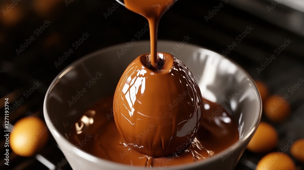 Fototapeta premium Cup of coffee espresso with chocolate easter egg. Eggspresso Holiday Drink Concept