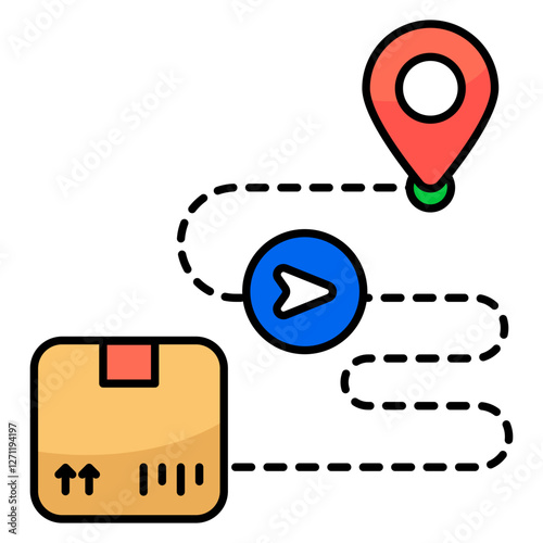 Modern design icon of parcel tracking