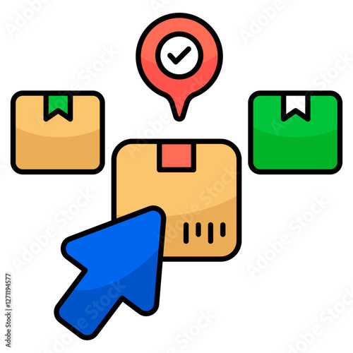 Modern design icon of parcel tracking
