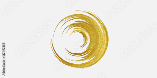circle brush strokes with golden texture