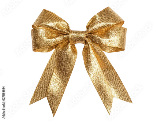 Wallpaper Mural golden bow isolated on white, PNG Torontodigital.ca