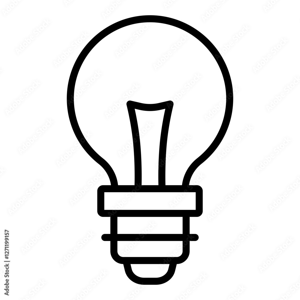 Iconic traditional incandescent bulb with a classic filament design Iconic traditional incandescent bulb with a classic filament design