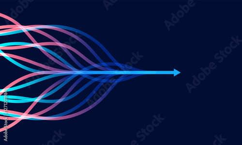 Abstract arrow direction. Technology background