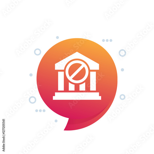 bank sanctions icon for web
