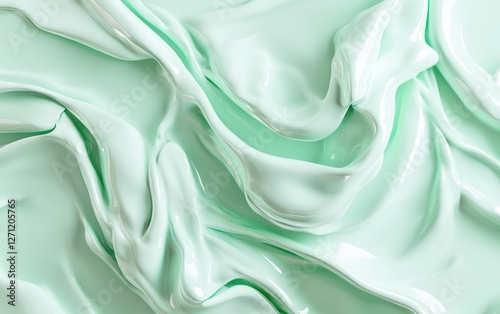 Soft mint green fluid blur background mockup Saint Patricks Day