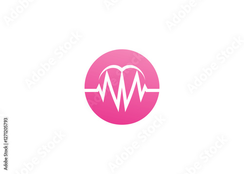 A dynamic heartbeat logo symbolizing life, health, and vitality with a sleek, modern design.