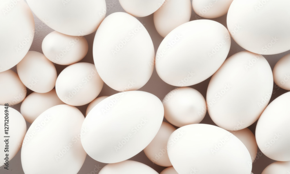 collection of white eggs arranged closely together, showcasing various sizes and shapes, perfect for culinary or decorative use collection of white eggs arranged closely together, showcasing various sizes and shapes, perfect for culinary or decorative use