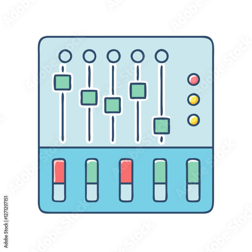 audio mixer icon, audio mixer vector illustration-simple illustration of audio mixer, perfect for audio mixer logos and icons