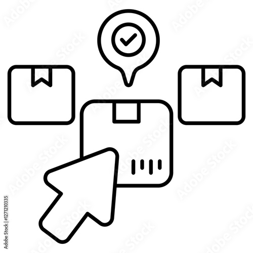 Modern design icon of parcel tracking