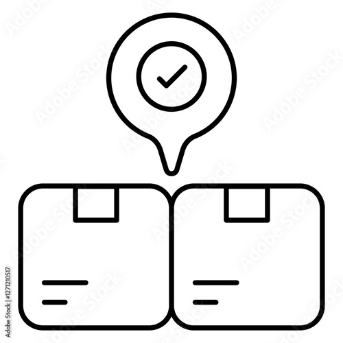 Modern design icon of parcel location