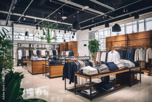 Clothing shopping store architecture.