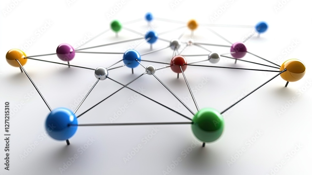 Obraz premium an image of a network diagram, showcasing connections between different business entities.