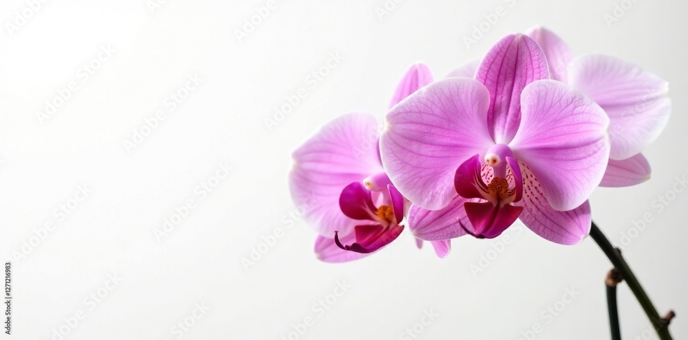 Dendrobium orchid with long-lasting blooms on white background, long lasting orchid bloom pink dendrobium orchid, botanical Dendrobium orchid with long-lasting blooms on white background, long lasting orchid bloom pink dendrobium orchid, botanical