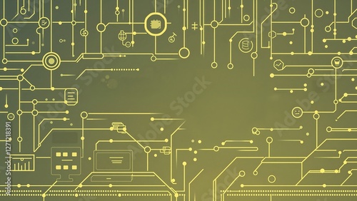 Technology banner for advertising, IT industry