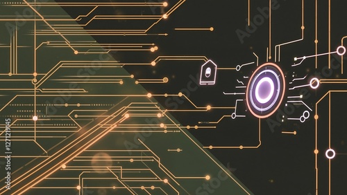 Technology banner for advertising, IT industry