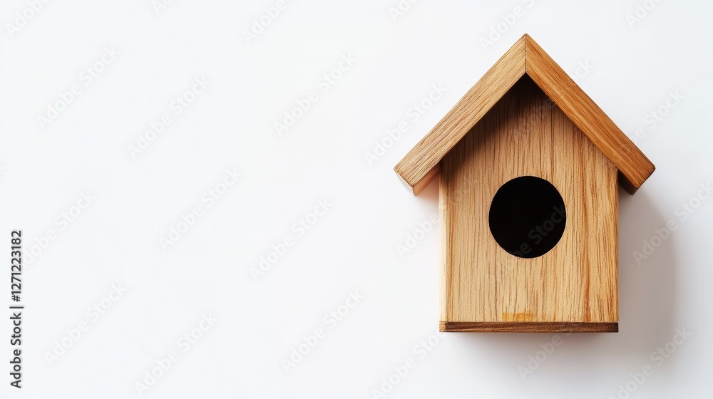 Birdhouse Mockup with Copy Space on White Background Birdhouse Mockup with Copy Space on White Background