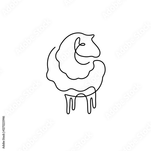 line art sheep