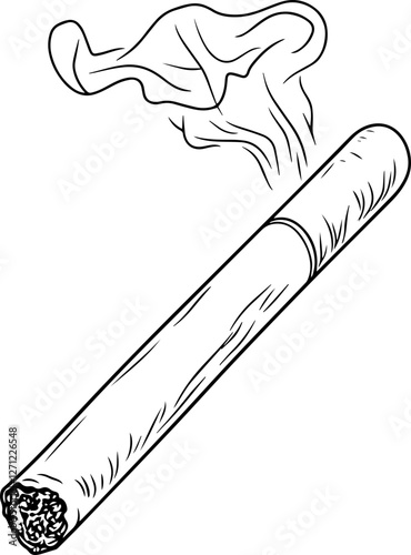 smoking cigarette vector illustration