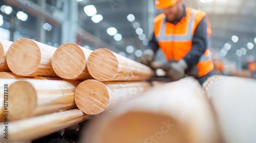 Sawmill Operator in Timber Industry, skilled in cutting logs, maintaining saws, ensuring precision in lumber production, working in a dynamic industrial environment