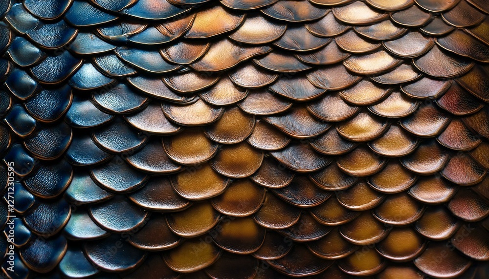 A detailed texture of overlapping reptile scales, featuring a glossy, rugged surface A detailed texture of overlapping reptile scales, featuring a glossy, rugged surface