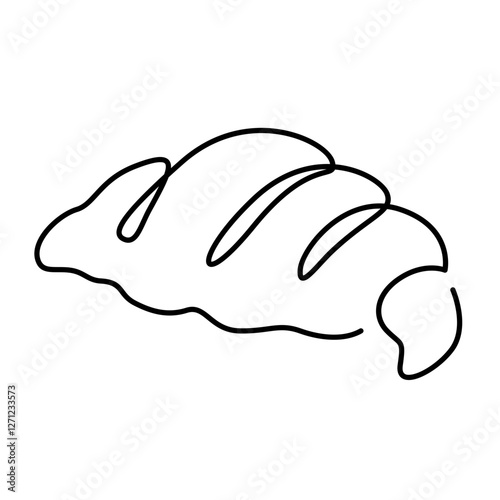 one line croissant