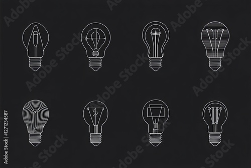 Lamp icon set. Light bulb icon. idea symbol.