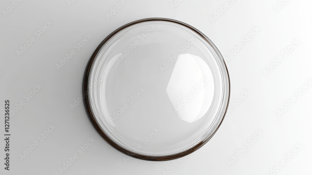 Glass Cloche Displaying Elegance on a Minimalist White Surface Glass Cloche Displaying Elegance on a Minimalist White Surface