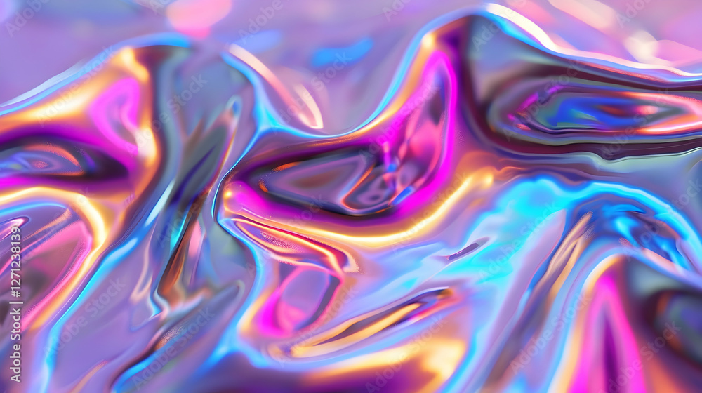 Obraz premium Vibrant abstract fluid texture with colorful swirls, creating a dynamic visual effect