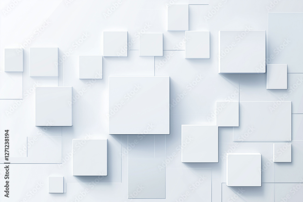 White Tech Cube Pattern/ホワイトテックキューブパターン White Tech Cube Pattern/ホワイトテックキューブパターン
