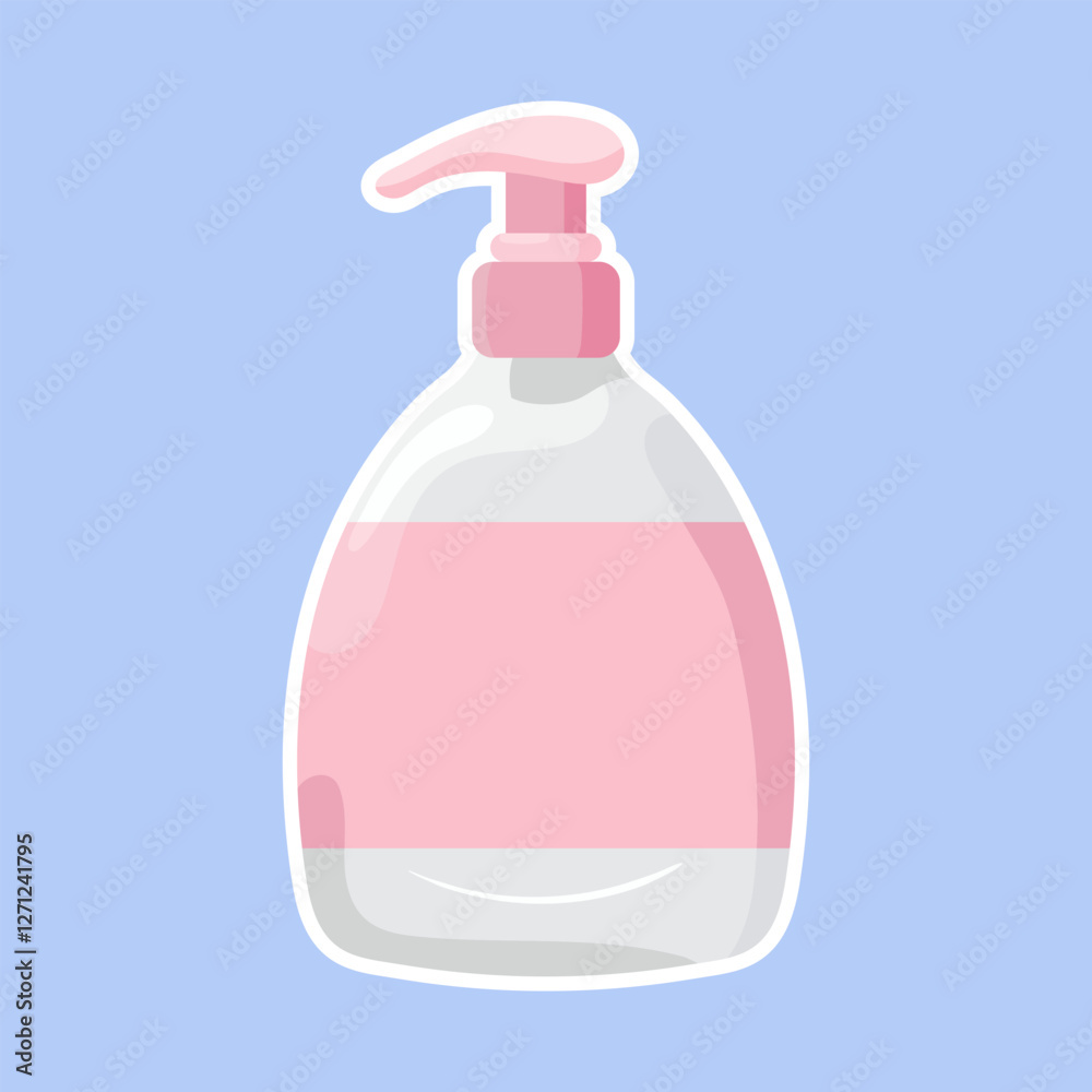 Soap dispenser icon. Transparent plastic bottle with pump filled with liquid soap. Hygiene and skincare product for hand washing and personal care. Soap dispenser icon. Transparent plastic bottle with pump filled with liquid soap. Hygiene and skincare product for hand washing and personal care.