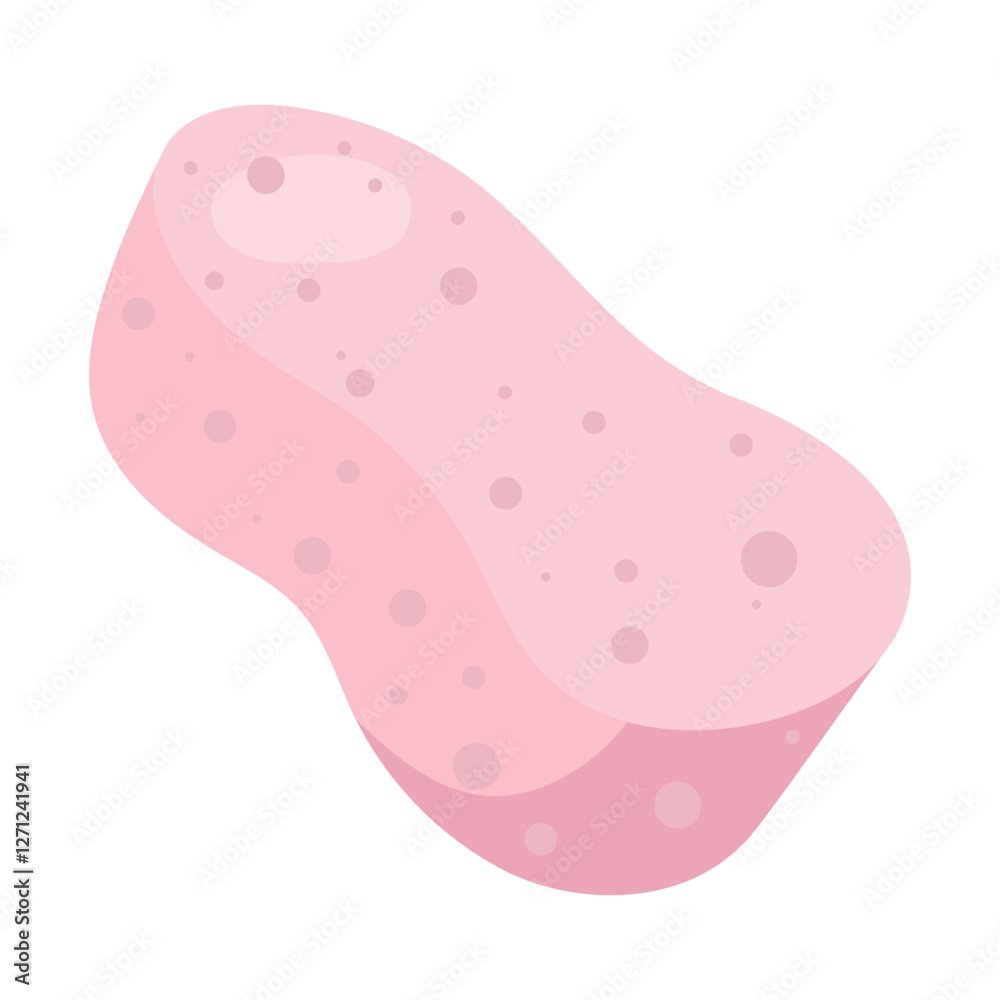 Bath sponge icon. Soft, porous sponge for cleaning, exfoliating, and skincare in personal hygiene routine Bath sponge icon. Soft, porous sponge for cleaning, exfoliating, and skincare in personal hygiene routine