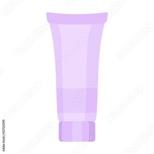 Cosmetic tube icon. Skincare product packaging for cream, lotion, or gel. Used for beauty and personal care routines.