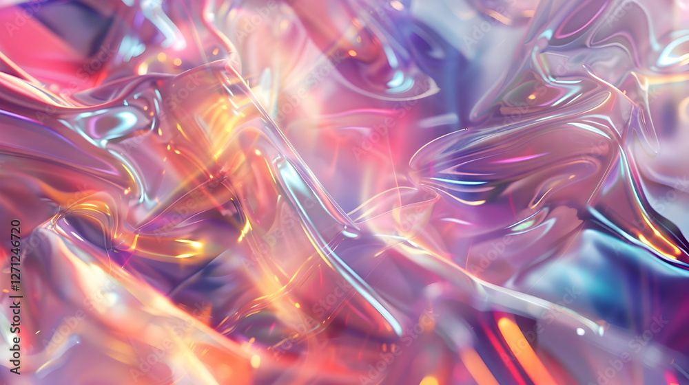 Abstract colorful waves of light and reflection creating a vibrant, fluid background texture Abstract colorful waves of light and reflection creating a vibrant, fluid background texture