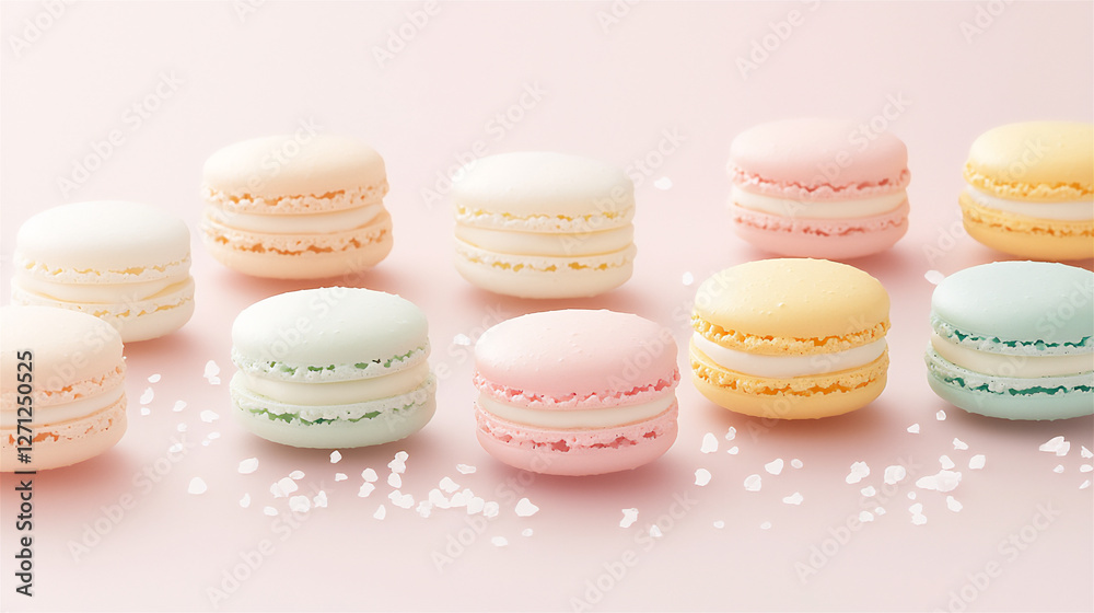 Obraz premium pastel white chocolate macarons
