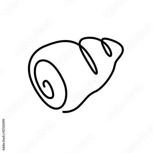 line art cream horn
