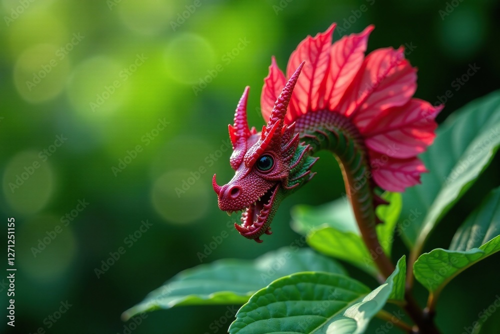 custom made wallpaper toronto digitalMoldavian dragonhead lat Dracocephalum leaves and flower, tree, botanical, closeup