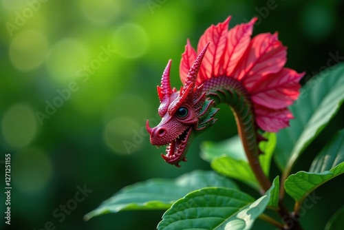 Wallpaper Mural Moldavian dragonhead lat Dracocephalum leaves and flower, tree, botanical, closeup Torontodigital.ca