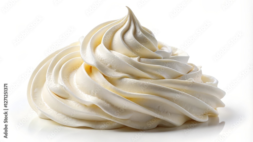 Whipped Cream on White Background Whipped Cream on White Background