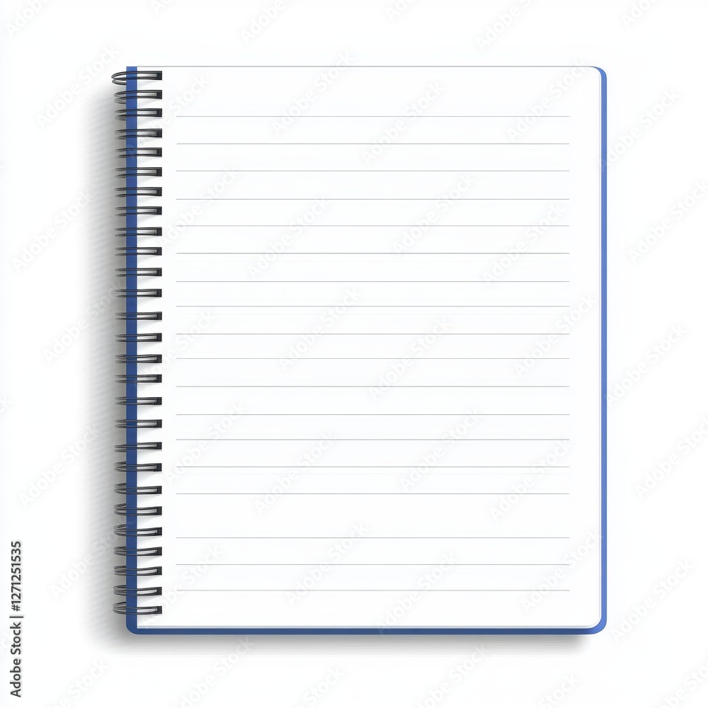 Blank Spiral Notebook on a Clean White Surface Inviting for Writing and Drawing Blank Spiral Notebook on a Clean White Surface Inviting for Writing and Drawing