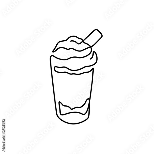 line art smoothie