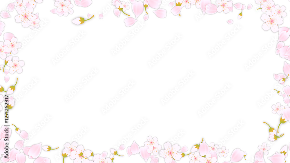 spring cherry flowers blossoms border frame on transparent background ,png Japanese cherry blossom and petals isolated design element spring cherry flowers blossoms border frame on transparent background ,png Japanese cherry blossom and petals isolated design element