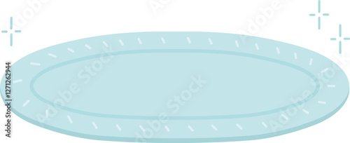 둥근 접시 일러스트