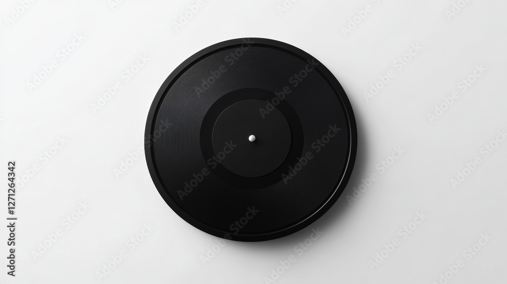 Vinyl Record Turntable on White Background Creative Mockup Design Vinyl Record Turntable on White Background Creative Mockup Design