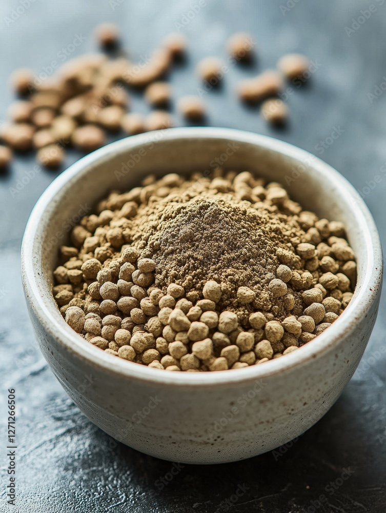 A small bowl contains a mix of ground coriander and whole seeds, highlighting their earthy hues A small bowl contains a mix of ground coriander and whole seeds, highlighting their earthy hues