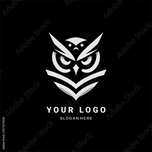 Wallpaper Mural A bold and futuristic owl logo with sharp geometric lines, perfect for tech, gaming, security, or branding. Sleek, modern, and professional vector design. Torontodigital.ca