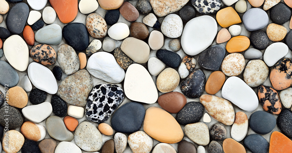 Smooth stones softly illuminated warm earthy tones. AI Generated Smooth stones softly illuminated warm earthy tones. AI Generated